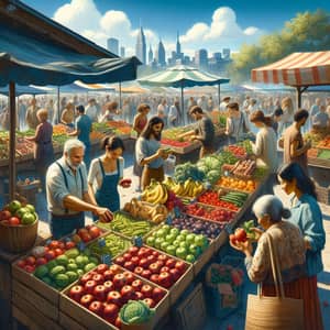 Fresh Fruits and Vegetables at Vibrant Farmer's Market