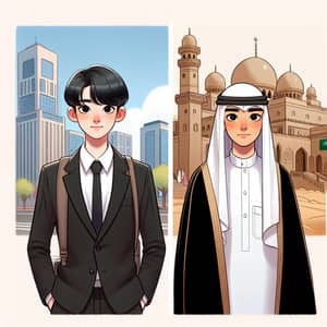 Korean Boy Transformation to Saudi Arabian Religious Influence