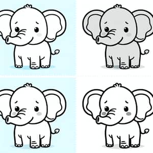 Charming Elephant Coloring Page for 6-Year-Olds