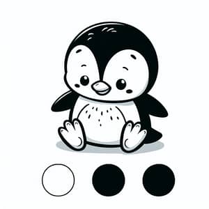 Playful Penguin Cartoon Illustration for Kids