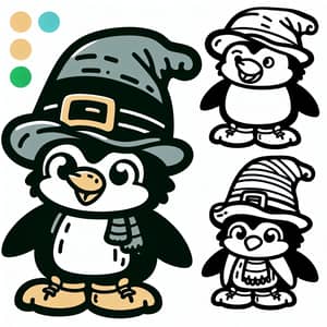Classic Children's Book Penguin Coloring Image