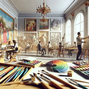 Vibrant 3D Art Studio: Tools & Creativity Unleashed