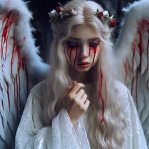 Angel with Crimson Tears: Divine Despair in a Heavenly Being