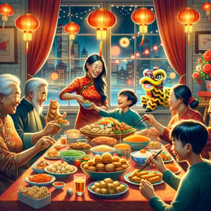 Chinese New Year Celebration: Multigenerational Feast & Festivities