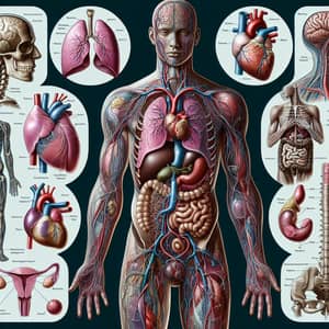 Human Body Systems: Detailed Scientific Illustration