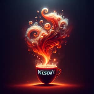 Nescafé Logo Transformed into Aromatic Smoke Art