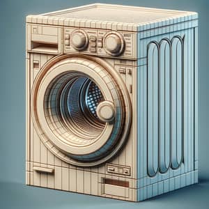 Modern 3D Rendering of Washing Machine