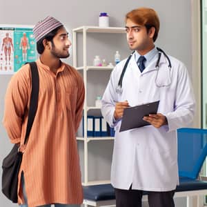 Bengali Muslim Man with Short Stature Consults Male Doctor