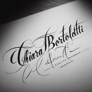 Elegant Calligraphy Autograph by Chiara Bortolotti