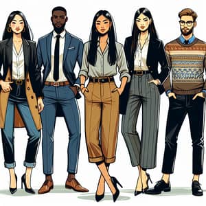 Empowerment Through Stylish Business Casual Attire | Diverse Professionals