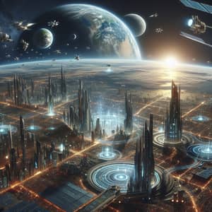 Futuristic Planet Earth View | Advanced Sci-Fi World