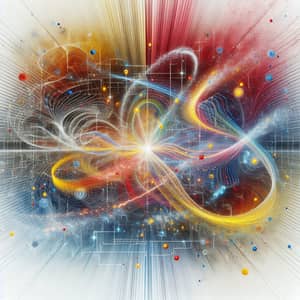 Vibrant Energies in Quantum Field: Primary Colors Art