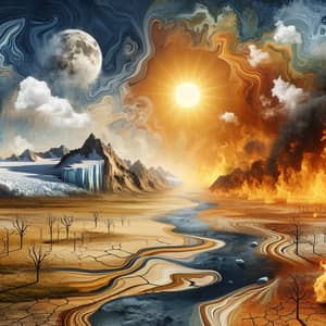 Abstract Landscape of Global Warming Effects