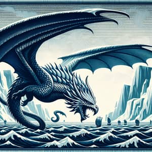 Viking Dragon: Majestic Norse Mythology Scene
