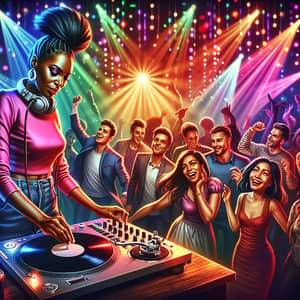 Vibrant Deejay Party Scene - Exciting Atmosphere