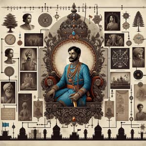 18th Century South Asian Monarch: Key Life Moments Art