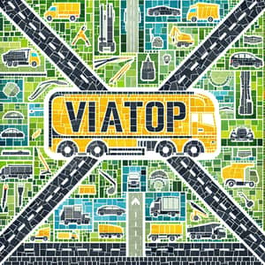 Roads, Asphalt, Trucks - VIATOP Mosaic Image