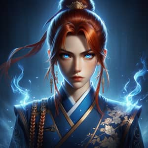 Azula - Powerful Young Woman with Blue Eyes and Fiery Red Hair