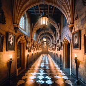 Magical Corridor | Enchanting Wizarding School-inspired Background