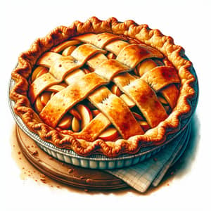 Homemade Apple Pie | Vintage Ceramic Pie Dish | Baking Comfort