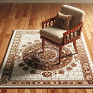 Elegant Geometric Rug for Chair | Stylish Home Decor