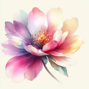 Elegant Spring Flower Vector Graphic | Watercolor Illustration