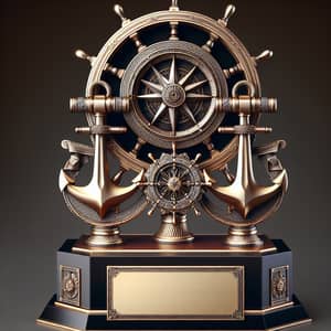 Elegant Nautical Excellence Trophy Design