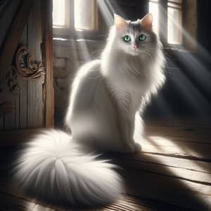 Regal Snow-White Cat | Elegant & Majestic Feline Beauty