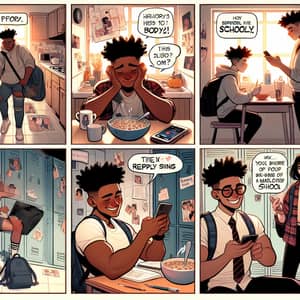 Gender-Diverse Senior Student's School Day: A Comic Strip Story