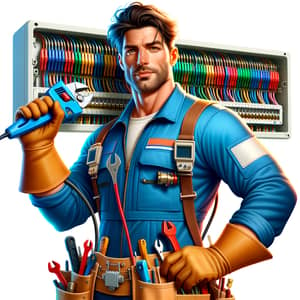 Male Electrician 3D Animation Style | Vibrant & Detailed Design