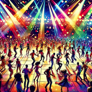 Vibrant Multicultural Dance Floor | Energetic and Colorful Atmosphere