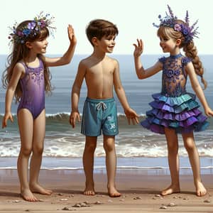 Childhood Friendship at the Beach - Kids Interaction Story