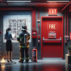 Robust Fire Safety Measures: Secure Environment Illustration