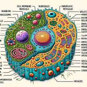 Detailed Plant & Animal Cell Structure Illustration