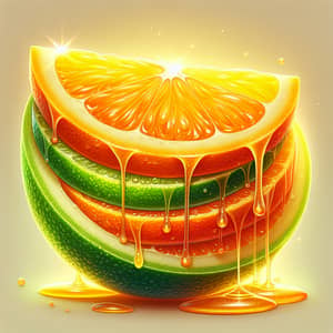 Vibrant and Juicy Fruit Layer Illustration