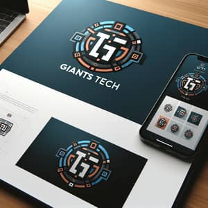 Giants Tech Logo Design: Trust & Innovation in 3D Render
