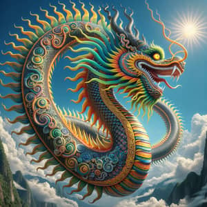 Majestic Indian Dragon Flight | Colorful Scales & Ancient Wisdom