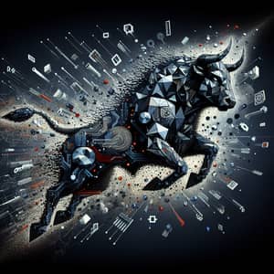 Geometric Bull Symbolizing IT Industry | Data Explosion