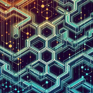 Intricate Blockchain Network with Hexagonal Blocks