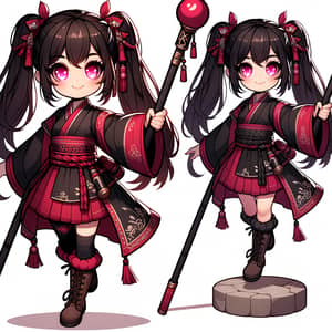 Fictional Oriental Female Character with Playful Personality