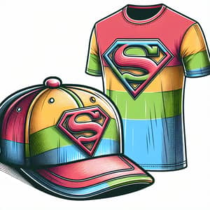 Super Hat & T-Shirt Concept Art | Vibrant Color Design
