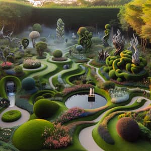 Art Installation in Landscape Garden | Sculpted Greenery, Creative Flower Arrangements