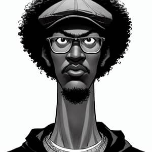 Unique Black Man with Afro Hair and Goatee | Agile and Kind Personality