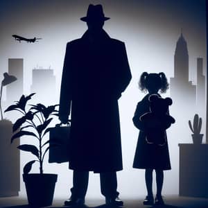 Shadowy Silhouette Composition: French Hitman & Young Girl Plotline