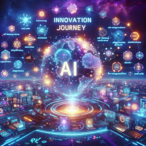 Futuristic AI Scene: A Visual Innovation Journey