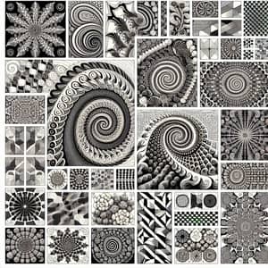 Mathematical Patterns Collage for Problem-Solving Inspiration