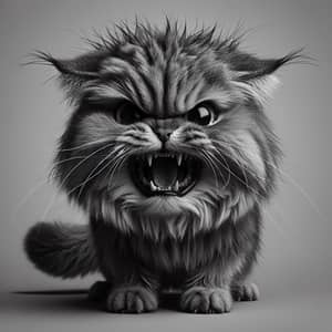 Angry Cat Displaying Aggression | Pet Behavior Insight