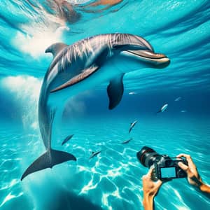 Playful Dolphin Leaping | Vibrant Underwater Photography