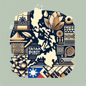 Tatak Pinoy Logo: Philippine Islands, Pearl, Banig, Anahaw