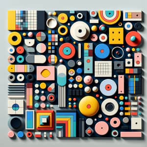 Colorful Abstract Shapes: Minimalist Design
